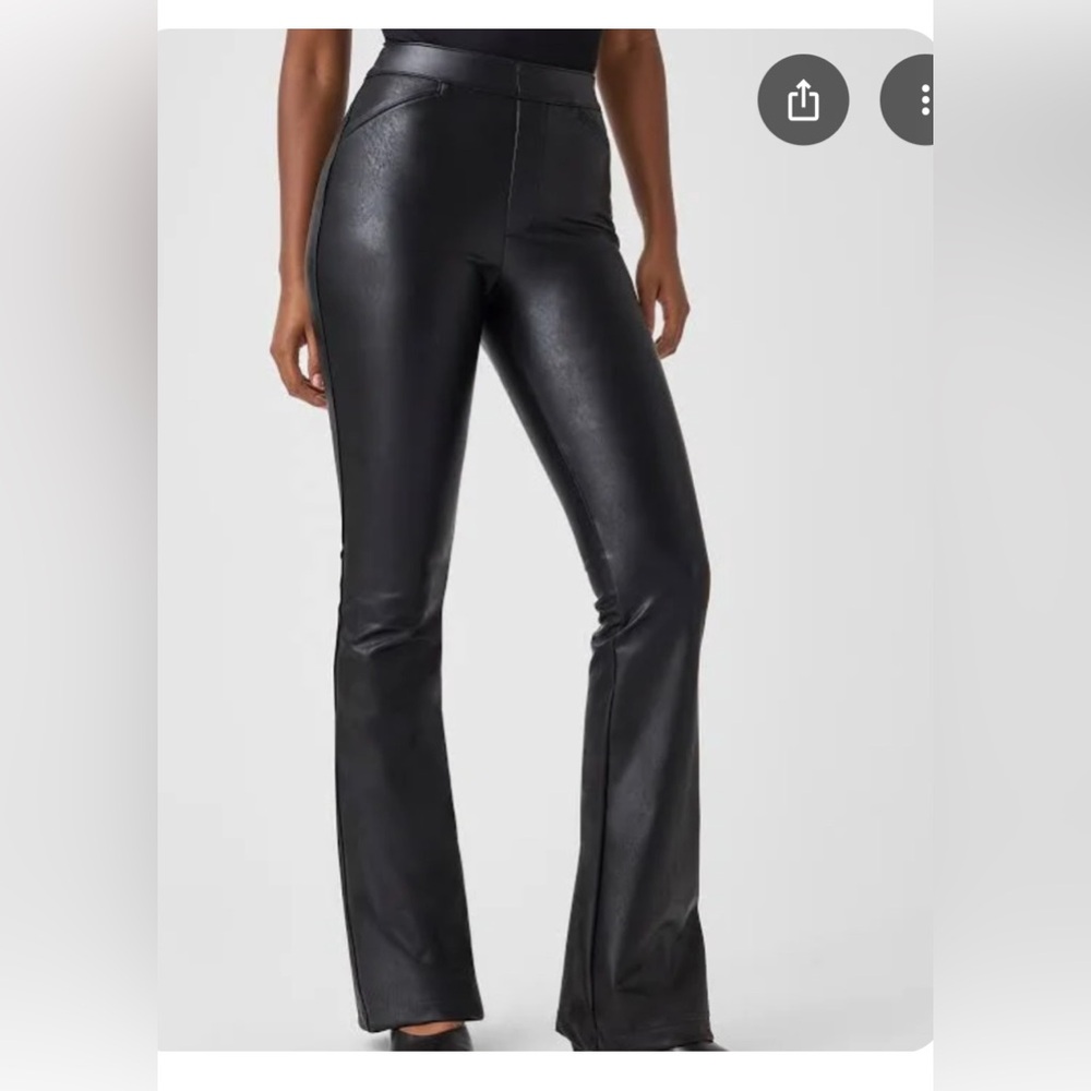 Women's Spanx Black Flared faux leather Pants